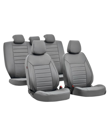 Set fodere coordinate universali auto in similpelle grigio