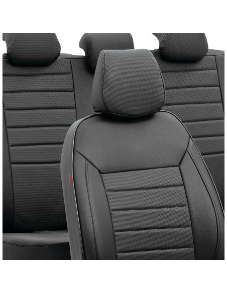 Set fodere coordinate universali auto in similpelle grigio