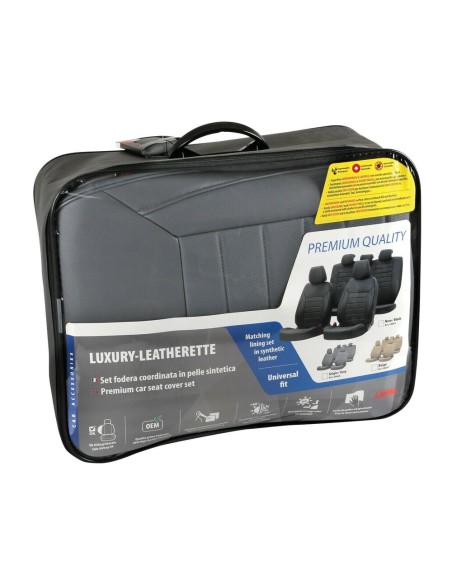 Set fodere coordinate universali auto in similpelle grigio