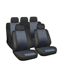 Set fodere coprisedili universali auto Free Nero Blu