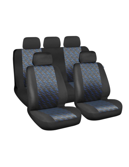 Set fodere coprisedili universali auto Free Nero Blu