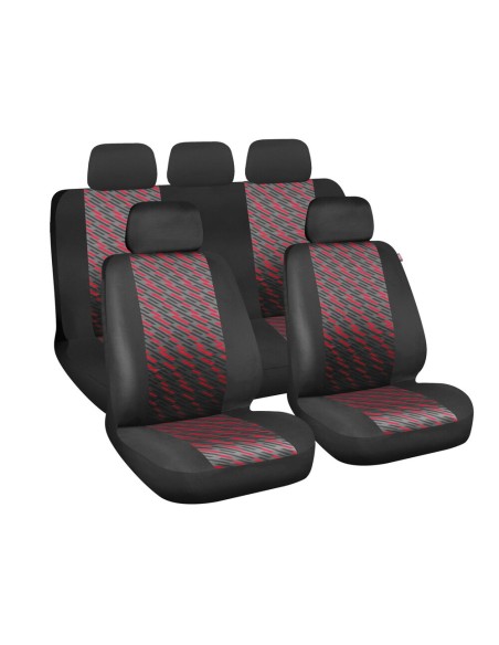 Set fodere coprisedili universali auto Free Nero Rosso