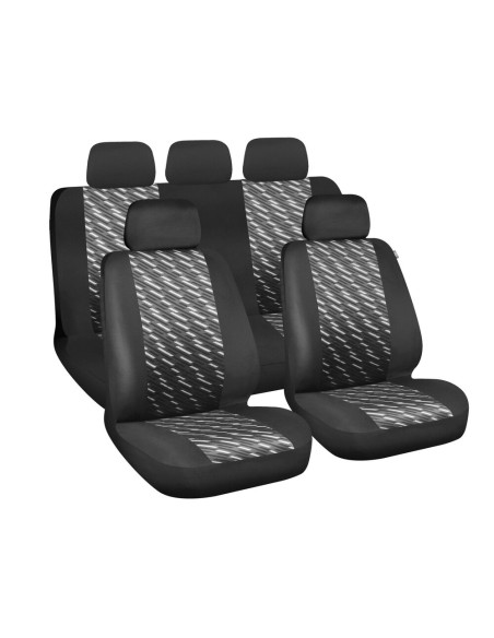 Set fodere coprisedili universali auto Free Nero Grigio