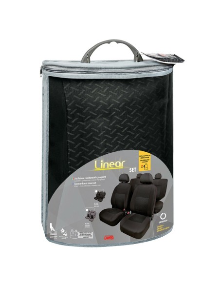 Set fodere coprisedili universali auto Linear nero