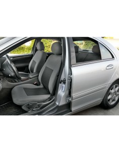 Set fodere coprisedili universali auto Linear nero grigio 2
