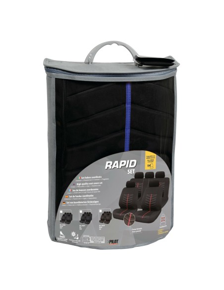 Set fodere coprisedili universali auto Rapid Nero Blu