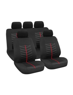 Set fodere coprisedili universali auto Rapid Nero Rosso