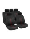 Set fodere coprisedili universali auto Rapid Nero Rosso