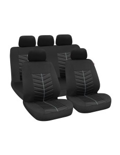 Set fodere coprisedili universali auto Rapid Nero Grigio