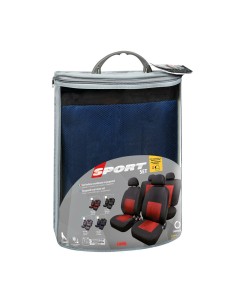 Set fodere coprisedili universali auto Sport blu nero 2
