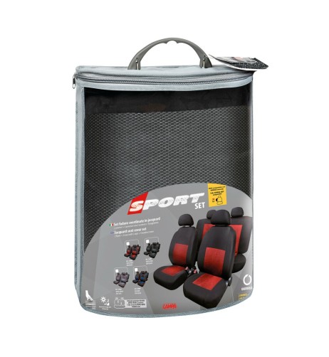 Set fodere coprisedili universali auto Sport grigio