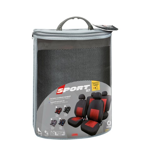 Set fodere coprisedili universali auto Sport grigio nero