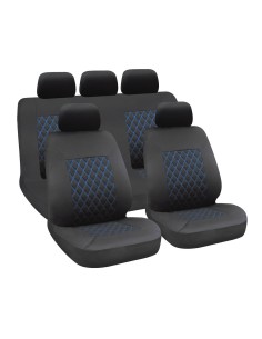 Set fodere coprisedili universali imbottiti auto Hive Nero Blu