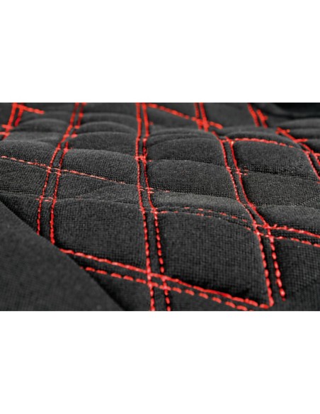 Set fodere coprisedili universali imbottiti auto Hive Nero Rosso