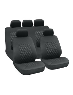 Set fodere coprisedili universali imbottiti auto Hive Nero Grigio