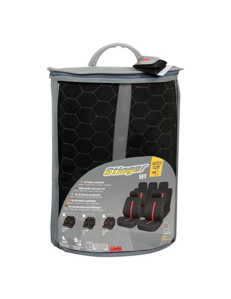 Set fodere coprisedili universali imbottiti auto Stinger Nero Grigio