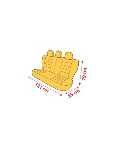 Coprisedile posteriore universale in tessuto jacquard e poliestere Nero 2