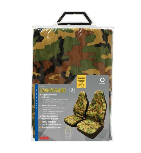 Coppia coprisedili anteriori interi universali camouflage