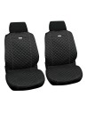 Coppia coprisedili fodere auto anteriori Ziga in cotone trapuntato nero
