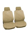 Coppia coprisedili fodere auto anteriori Ziga in cotone trapuntato beige