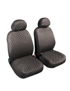 Coppia coprisedili fodere auto anteriori universali Biba cotone antracite