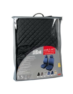 Coppia coprisedili fodere auto anteriori universali Biba cotone antracite 2