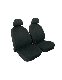 Coppia coprisedili fodere auto anteriori universali Biba microfibra nero