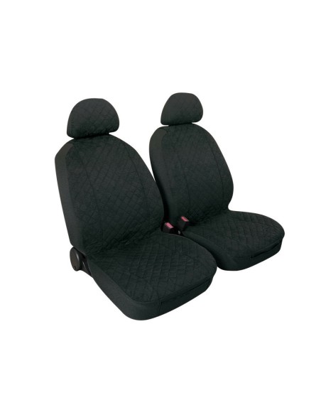 Coppia coprisedili fodere auto anteriori universali Biba microfibra nero