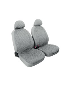Coppia coprisedili fodere auto anteriori universali Biba microfibra grigio