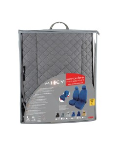 Coppia coprisedili fodere auto anteriori universali Biba microfibra grigio 2