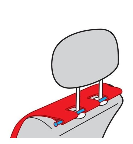 Coppia di coprisedili anteriori Elegance double face seduta larga beige