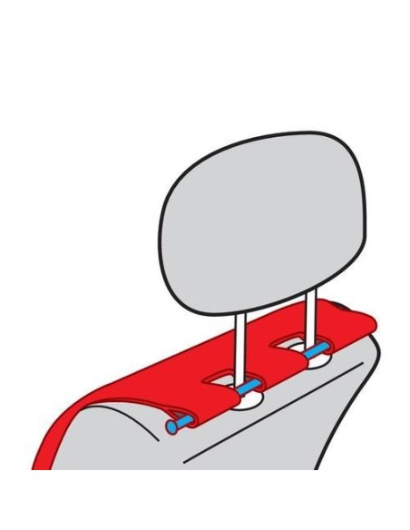 Coppia di coprisedili anteriori Elegance double face seduta larga beige