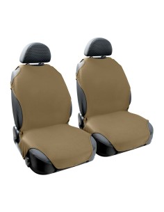 Coppia di coprisedili elasticizzati in tessuto T Shirt Beige