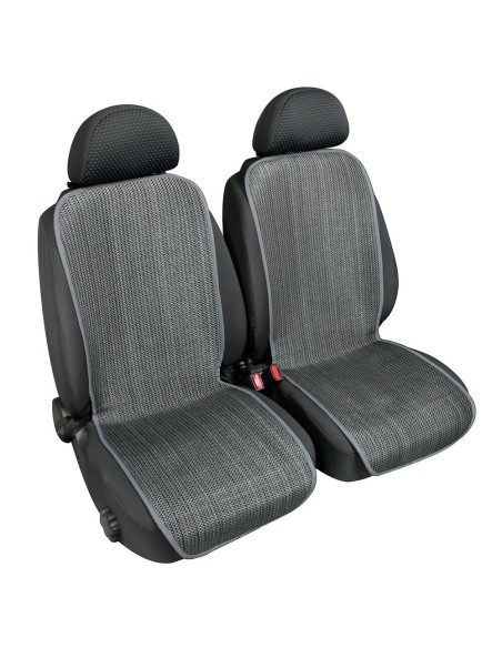 Coppia fodere coprisedili double face carta tessile e tessuto Antracite 4