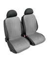 Coppia fodere coprisedili double face carta tessile e tessuto Grigio 42cm