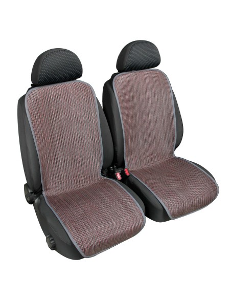 Coppia fodere coprisedili double face carta tessile e tessuto Rosso 42cm