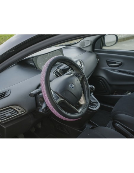 Coprivolante auto universale in Skeentex Diamonds Pink 37 39cm