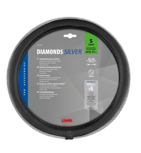 Coprivolante auto universale in Skeentex Diamonds Silver 35 37cm