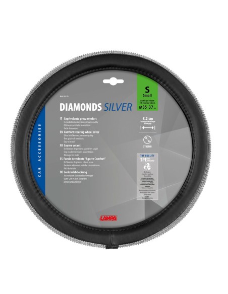 Coprivolante auto universale in Skeentex Diamonds Silver 35 37cm