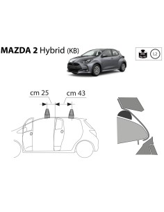Kit barre portatutto LP47 per Mazda 2 Hybrid dal 2022 2