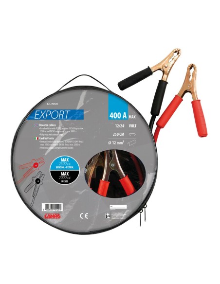 Cavi batteria 12 24V 250cm 400A 12mmq