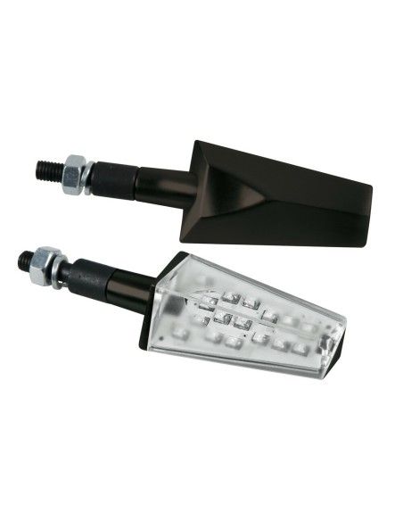 Duke coppia frecce indicatori direzione a LED 12V moto scooter colore NERO