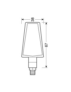 Duke coppia frecce indicatori direzione a LED 12V moto scooter colore CARBO 2