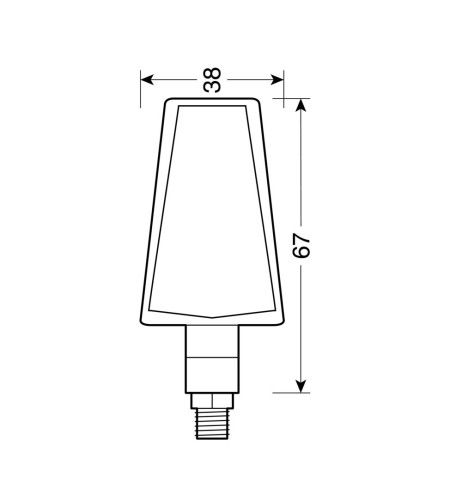 Duke coppia frecce indicatori direzione a LED 12V moto scooter colore CARBO