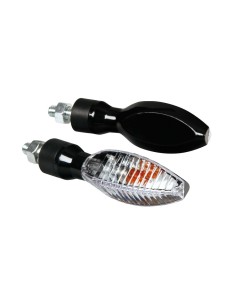 Coppia frecce moto indicatori di direzione alogene nero