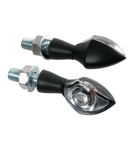 Pixia coppia frecce indicatori direzione a LED 12V moto scooter colore NERO