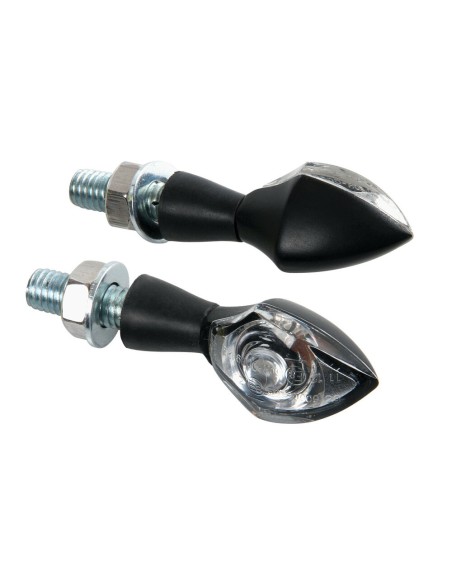 Pixia coppia frecce indicatori direzione a LED 12V moto scooter colore NERO