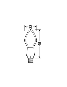 Pixia coppia frecce indicatori direzione a LED 12V moto scooter colore NERO 2