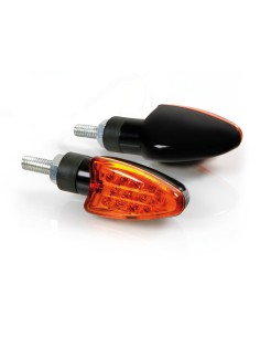 Coppia frecce indicatori direzione moto nero 5 led
