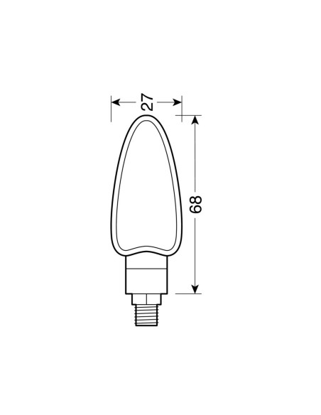 Coppia frecce indicatori direzione moto scooter carbon